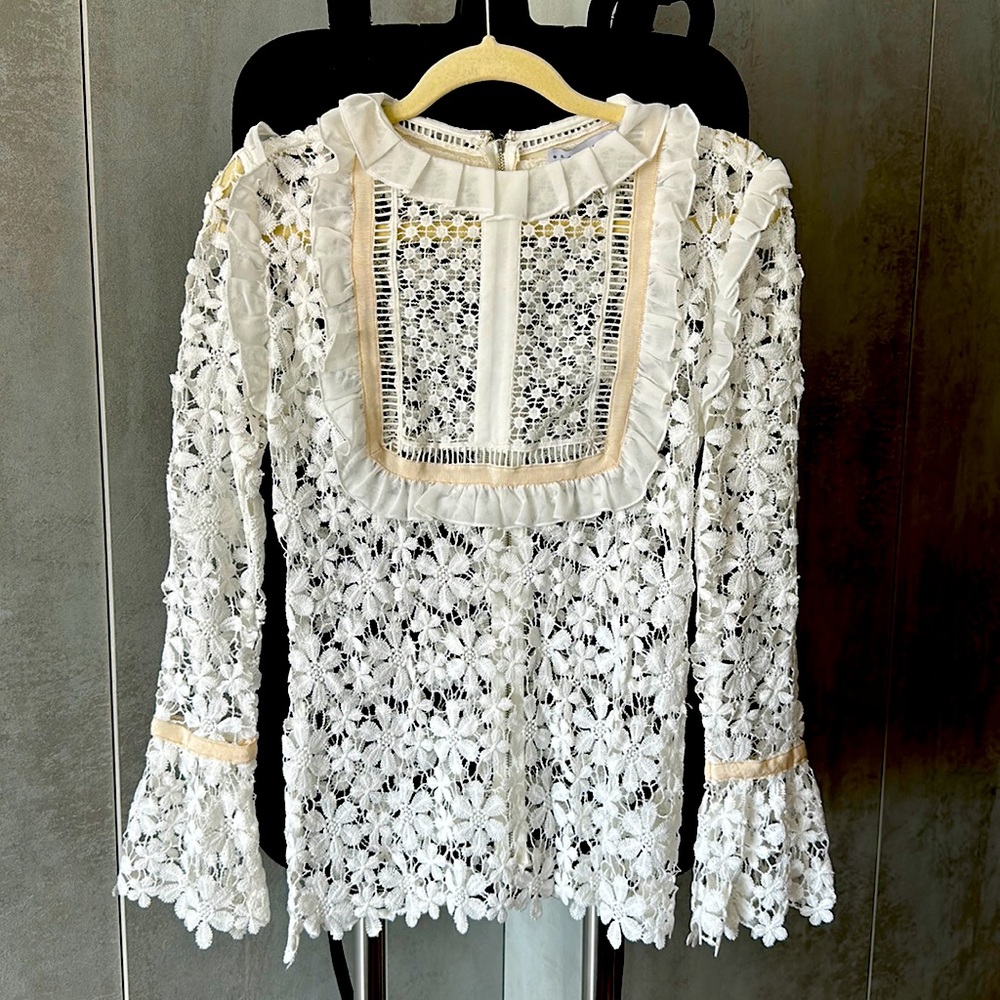 Endless Rose Ruffle Lace Blouse Size S